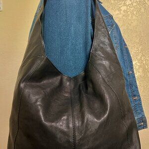 Lucky Brand Black Leather Hobo Bag New without tags